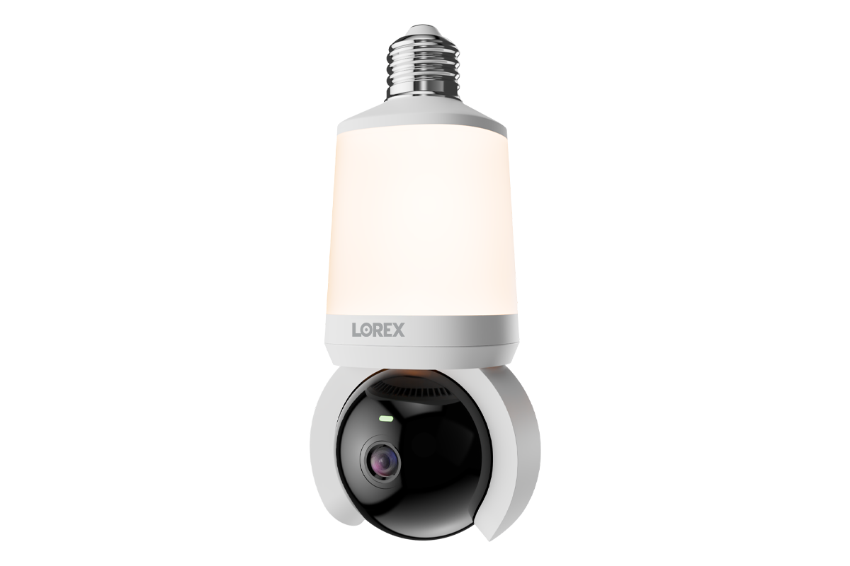 Wi-Fi Smart Lightbulb Pan-Tilt Camera